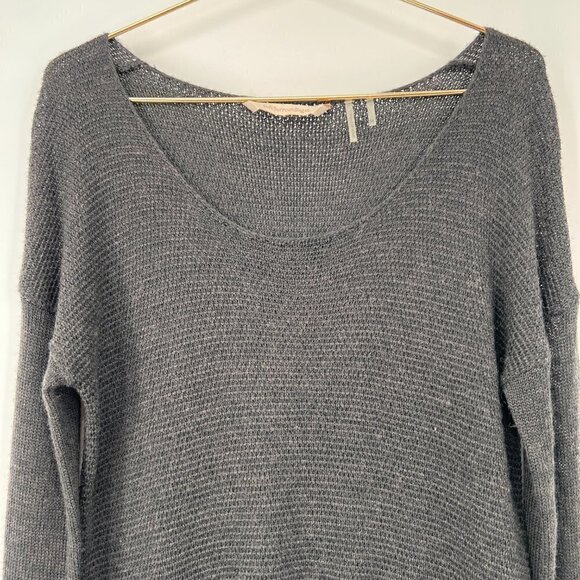 Soft Surroundings Wool Blend Knit Ruffle Black Sweater/Tunic - Picture 2 of 10